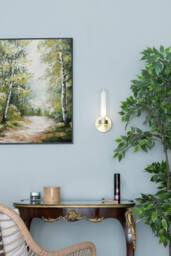 BHS Lighting Riona Wall Light in Gold - thumbnail 4