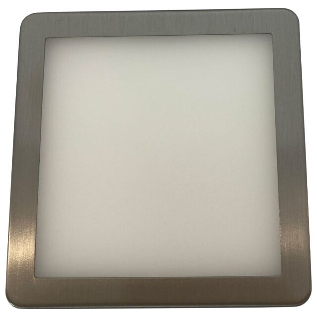 Loops 1x BRUSHED NICKEL Ultra-Slim Square Under Cabinet Kitchen Light & Driver Kit - Natural White Diffused LED in Metallics - image 1