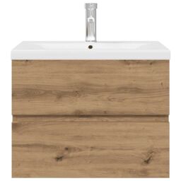 Berkfield Home Sink Cabinet with Built-in Basin & Faucet Artisan Oak in Brown - thumbnail 5