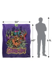 Scooby Doo Blanket, 152x127 cm Spooky Poster Scene Silky Touch Super Soft Throw Blanket in White - thumbnail 5