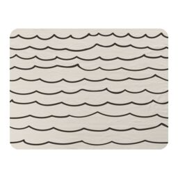 Benjamin Tate Design Wave Lines Blanket in Natural - Size: 120 cm x 150 cm - thumbnail 1