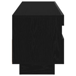 Berkfield Home TV Stand with LED Lights - Black Oak, 100x35x40 cm, Made of Engineered Wood - Size: 100 x 35 x 40 cm - thumbnail 8