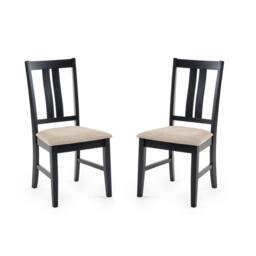 Cheshire Fairview Elegant Dining Chairs - Set of 2 in Black - thumbnail 1