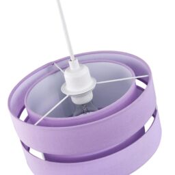 Happy Homewares Contemporary Linen Fabric Triple Tier Ceiling Pendant Light Shade in Lilac - Size: 10 inches - thumbnail 5