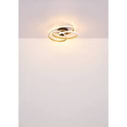 Netlighting Glyxar Silver Semi Flush Ceiling Light Matt Black LED 3000K - thumbnail 5
