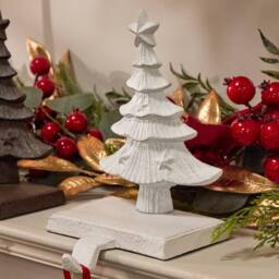 Dibor Cast Iron White Decorative Stocking Hook Christmas Stocking Holder - Size: 1 Pack - thumbnail 1