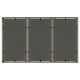 Berkfield Home Garden Table with Glass Top Grey 150x90x75 cm Poly Rattan - Size: 150 x 90 x 75 cm - thumbnail 7