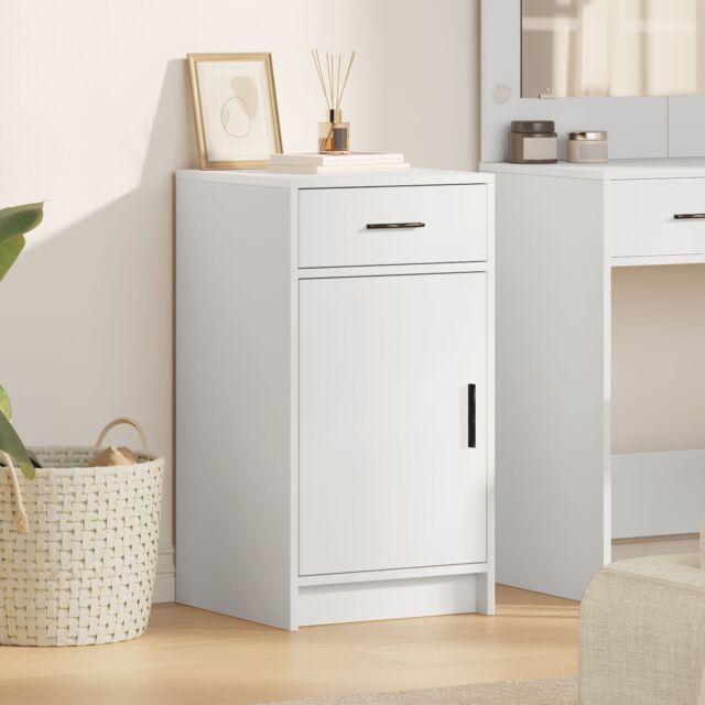 Berkfield Home Sideboard White 40x41x75 cm Engineered Wood - Size: 40 x 41 x 75 cm - image 1