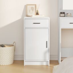 Berkfield Home Sideboard White 40x41x75 cm Engineered Wood - Size: 40 x 41 x 75 cm - thumbnail 4