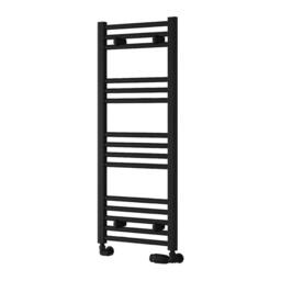 Bathroom Kingdom Capo Black Straight Heated Towel Rail 1000x400