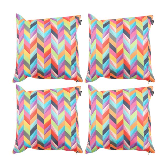 icon Indoor & Outdoor Waterproof Cushion, Herringbone Print (4-Pack) - Size: 43 cm x 43 cm - image 1