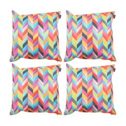 icon Indoor & Outdoor Waterproof Cushion, Herringbone Print (4-Pack) - Size: 43 cm x 43 cm