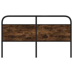 Berkfield Home Headboard Smoked Oak 160 cm Steel & Engineered Wood in Brown