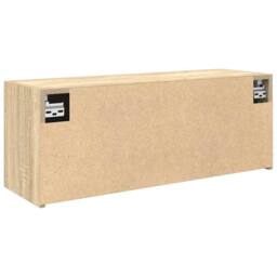 Berkfield Home Bathroom Wall Cabinet Sonoma Oak 80x25x30 cm Engineered Wood in Light Brown - Size: 80 x 25 x 30 cm - thumbnail 8