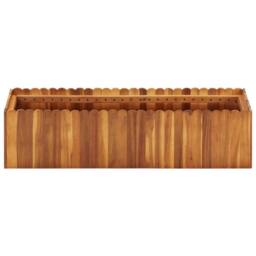Berkfield Home Garden Raised Bed 100x30x25 cm Solid Acacia Wood in Brown - Size: 100 x 30 x 25 cm - thumbnail 3
