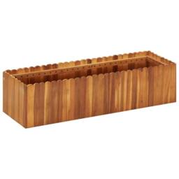 Berkfield Home Garden Raised Bed 100x30x25 cm Solid Acacia Wood in Brown - Size: 100 x 30 x 25 cm - thumbnail 2