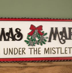 Samuel Alexander 82cm White Wooden Christmas Market Hanging Sign - thumbnail 4