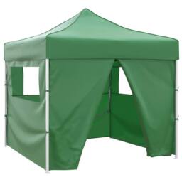 Berkfield Home Durable Foldable Tent 3x3 m with 4 Walls Green - thumbnail 2