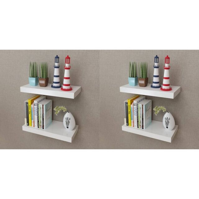 Berkfield Home Wall Shelves 4 pcs White 40 cm - image 1