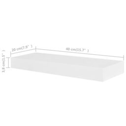 Berkfield Home Wall Shelves 4 pcs White 40 cm - thumbnail 5