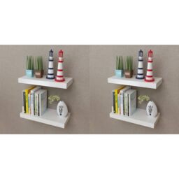 Berkfield Home Wall Shelves 4 pcs White 40 cm - thumbnail 1