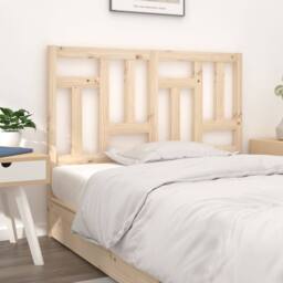 Berkfield Home Beautiful Bed Headboard 165.5x4x100 cm Solid Wood Pine in Light Brown - thumbnail 1