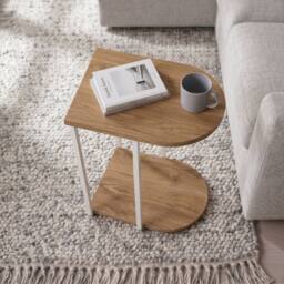 Decortie 'Roya' Half-Round Side Table with Metal Frame in Brown - thumbnail 6