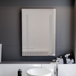 Nes Home Bathroom LED Mirror with Battery Powered Button Switch 500 x 700mm in Silver - thumbnail 3