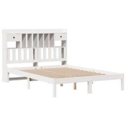 Berkfield Home Bookcase Bed without Mattress White 160x200 cm Solid Wood Pine - thumbnail 3