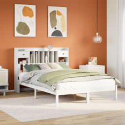 Berkfield Home Bookcase Bed without Mattress White 160x200 cm Solid Wood Pine - thumbnail 1