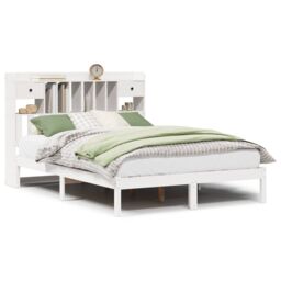 Berkfield Home Bookcase Bed without Mattress White 160x200 cm Solid Wood Pine - thumbnail 2