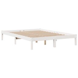 Berkfield Home Bookcase Bed without Mattress White 160x200 cm Solid Wood Pine - thumbnail 5