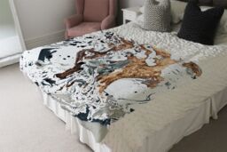 Benjamin Tate Design Bronze Marble Blanket in Natural - Size: 120 cm x 150 cm - thumbnail 3