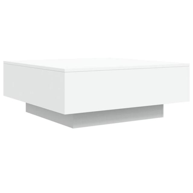 Berkfield Home Modern Coffee Table with LED Lights White 80x80x31 cm - Size: 80 x 80 x 31 cm - image 1