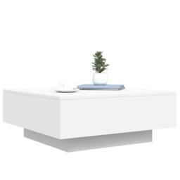 Berkfield Home Modern Coffee Table with LED Lights White 80x80x31 cm - Size: 80 x 80 x 31 cm - thumbnail 6