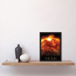 Artery8 NASA Our Solar System The Sun Solar Flare Observatory Image Artwork Framed Wall Art Print A4 in Black - thumbnail 2