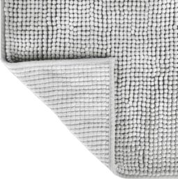 Allure Bath Fashions Chenille Bobble Bath Mat 50 x 80cm - Super Soft Microfibre & Non-Slip in Light Grey - Size: 50 x 80 cm - thumbnail 4