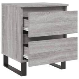 Berkfield Home Bedside Cabinets 2 pcs Grey Sonoma 40x35x50 cm Engineered Wood - Size: 40 x 35 x 50 cm - thumbnail 6