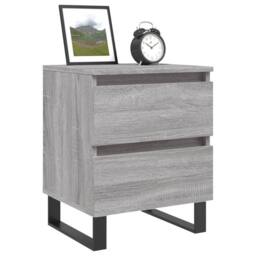 Berkfield Home Bedside Cabinets 2 pcs Grey Sonoma 40x35x50 cm Engineered Wood - Size: 40 x 35 x 50 cm - thumbnail 3