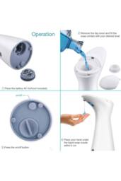 AQUARIUS Automatic 'Hand Sanitiser Dispenser' - Wall Mounted, Motion Sensor, 1200ml in White - thumbnail 3