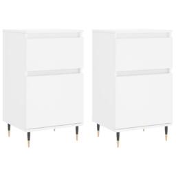 Berkfield Home Sideboards 2 pcs White 40x35x70 cm Engineered Wood - Size: 40 x 35 x 70 cm - thumbnail 1