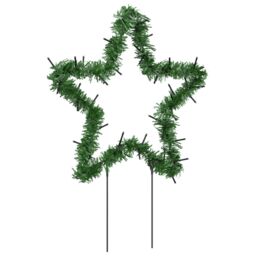 Berkfield Home Christmas Light Decorations with Spikes 3 pcs Star 50 LEDs 29 cm in Green - thumbnail 6