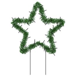 Berkfield Home Christmas Light Decorations with Spikes 3 pcs Star 50 LEDs 29 cm in Green - thumbnail 3