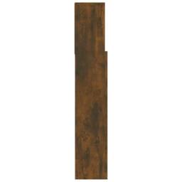 Berkfield Home Headboard Cabinet Smoked Oak 120x19x103.5 cm in Brown - thumbnail 6