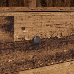 Berkfield Home Desk with Storage Old Wood Engineered Wood in Brown - thumbnail 9