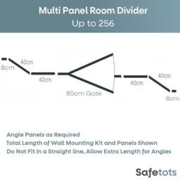Safetots WOODen Multi Use Safety Barrier, Natural Wood, 76cm High - Size: 96 to 416 cm - thumbnail 3