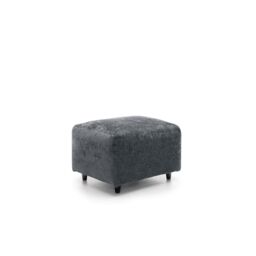Abakus Direct Harriet Crushed Chenille Footstool in Dark Grey - thumbnail 3