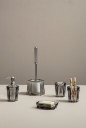 Orsina Dow Acrylic Toilet Brush Holder in Grey - thumbnail 3