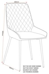 Seconique Avery Chair ( Pair ) in Emerald - thumbnail 6
