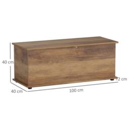 Kelvenix Storage Box with Flip-Top Lid Rustic Brown - thumbnail 2